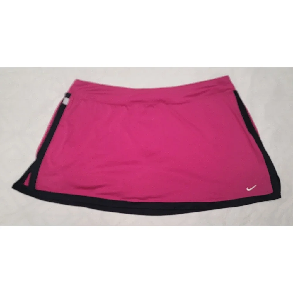 Nike Court Dri-FIT Skort Pink Navy Blue Athletic Skirt Women 1X 427073-681